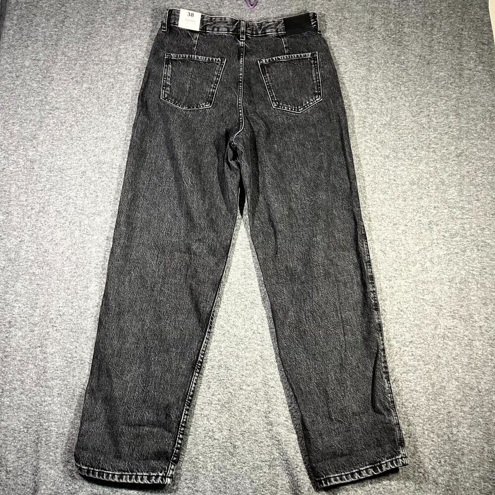 MNG Mango High Waist Tapered Fit Jeans Black Womens Size USA 6 EUR 38 (30x30) - Picture 14 of 15